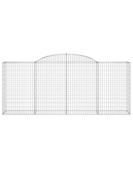 Klenuté gabionové koše 17ks 300x50x120/140cm pozinkované železo