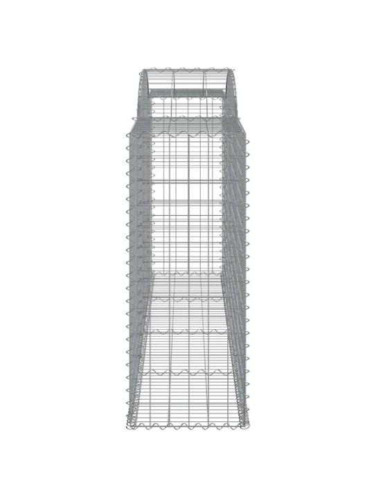 Klenuté gabionové koše 17ks 300x50x120/140cm pozinkované železo