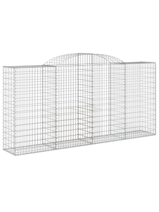 Klenuté gabionové koše 6 ks 300x50x140/160cm pozinkované železo