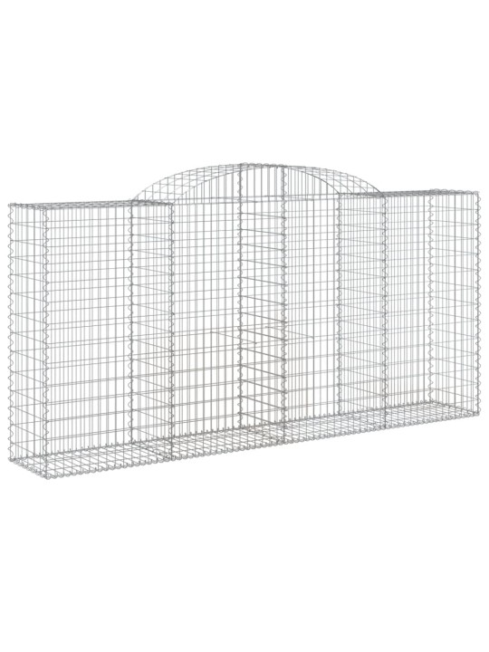 Klenuté gabionové koše 7 ks 300x50x140/160cm pozinkované železo