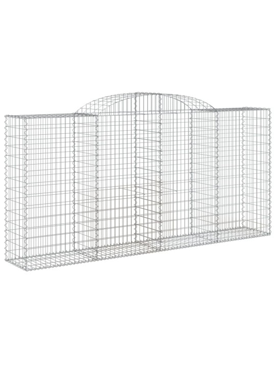 Klenuté gabionové koše 13ks 300x50x140/160cm pozinkované železo