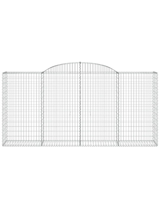 Klenuté gabionové koše 15ks 300x50x140/160cm pozinkované železo