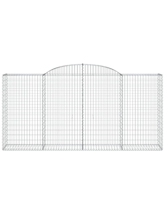 Klenuté gabionové koše 17ks 300x50x140/160cm pozinkované železo
