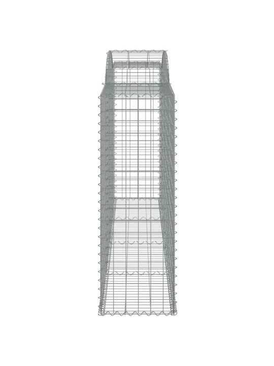 Klenuté gabionové koše 17ks 300x50x140/160cm pozinkované železo