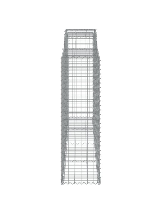 Klenuté gabionové koše 5 ks 300x50x160/180cm pozinkované železo