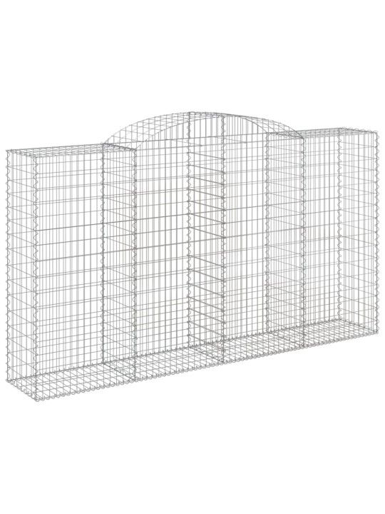 Klenuté gabionové koše 17ks 300x50x160/180cm pozinkované železo