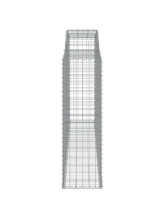 Klenuté gabionové koše 17ks 300x50x160/180cm pozinkované železo