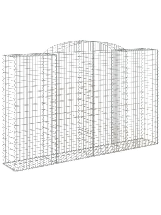 Klenuté gabionové koše 2 ks 300x50x180/200cm pozinkované železo