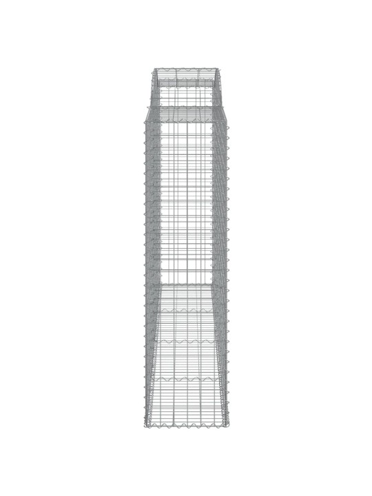 Klenuté gabionové koše 2 ks 300x50x180/200cm pozinkované železo