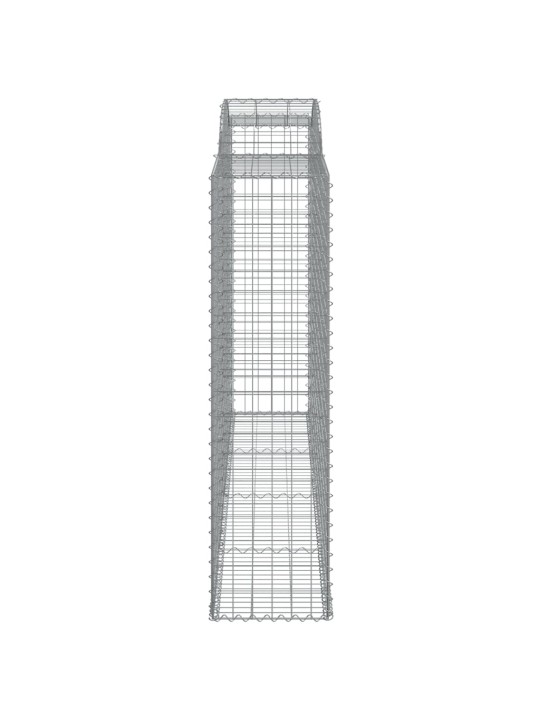 Klenuté gabionové koše 4 ks 300x50x180/200cm pozinkované železo