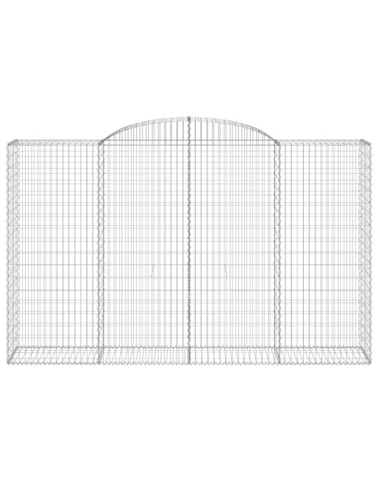 Klenuté gabionové koše 15ks 300x50x180/200cm pozinkované železo