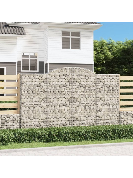 Klenuté gabionové koše 15ks 300x50x180/200cm pozinkované železo
