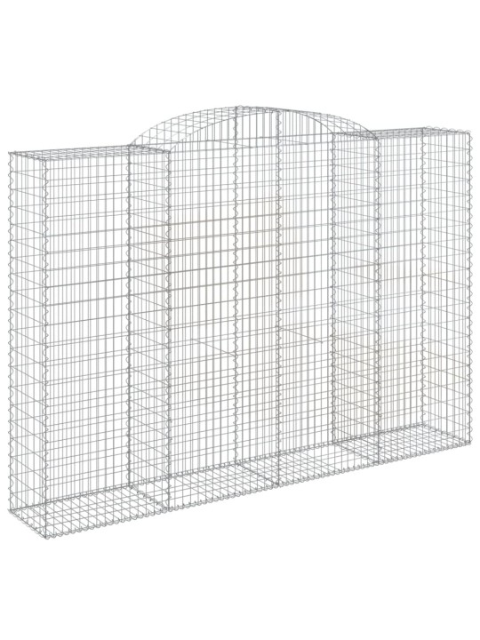 Klenuté gabionové koše 5 ks 300x50x200/220cm pozinkované železo