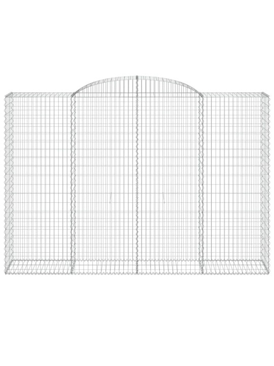 Klenuté gabionové koše 5 ks 300x50x200/220cm pozinkované železo