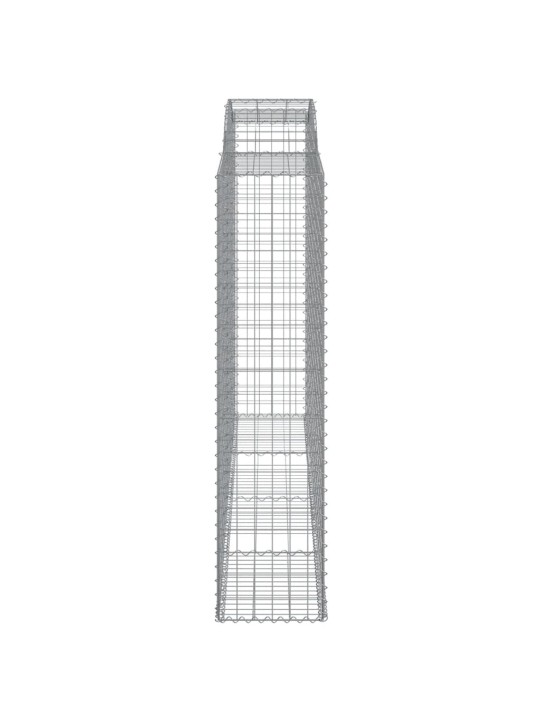 Klenuté gabionové koše 5 ks 300x50x200/220cm pozinkované železo