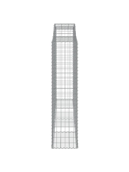 Klenuté gabionové koše 7 ks 300x50x200/220cm pozinkované železo