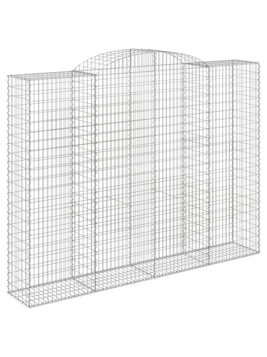 Klenuté gabionové koše 2 ks 300x50x220/240cm pozinkované železo