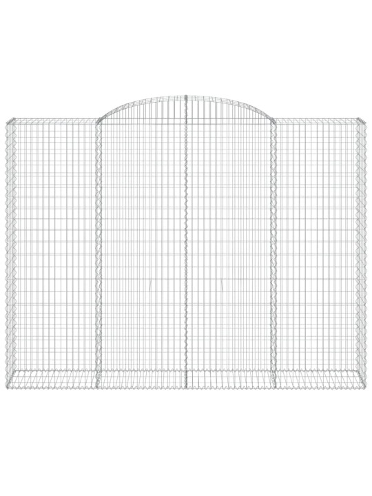 Klenuté gabionové koše 3 ks 300x50x220/240cm pozinkované železo
