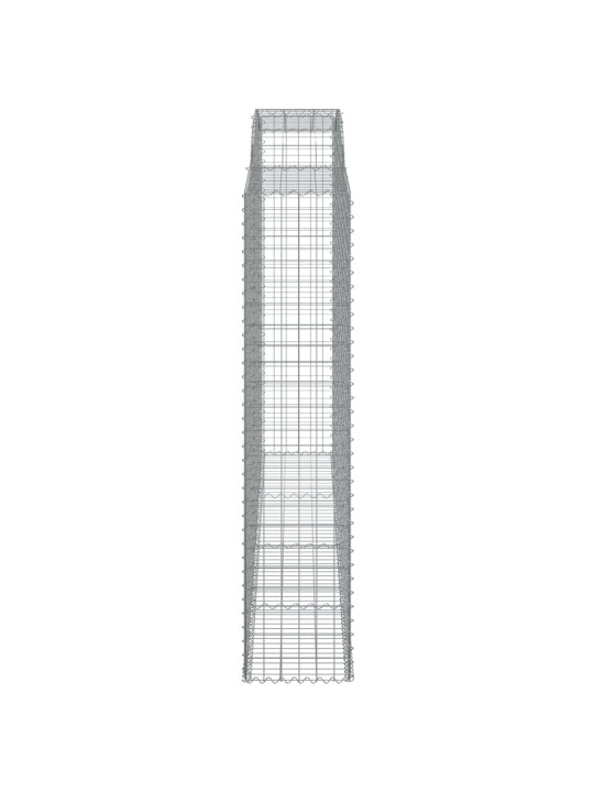 Klenuté gabionové koše 7 ks 300x50x220/240cm pozinkované železo