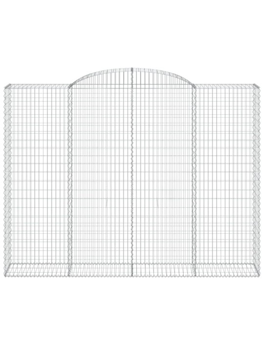 Klenuté gabionové koše 13ks 300x50x220/240cm pozinkované železo
