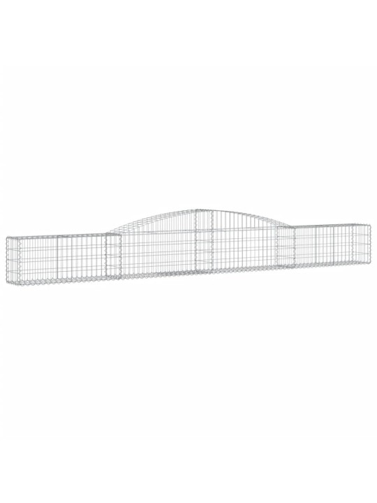 Klenuté gabionové koše 2 ks 400x30x40/60 cm pozinkované železo