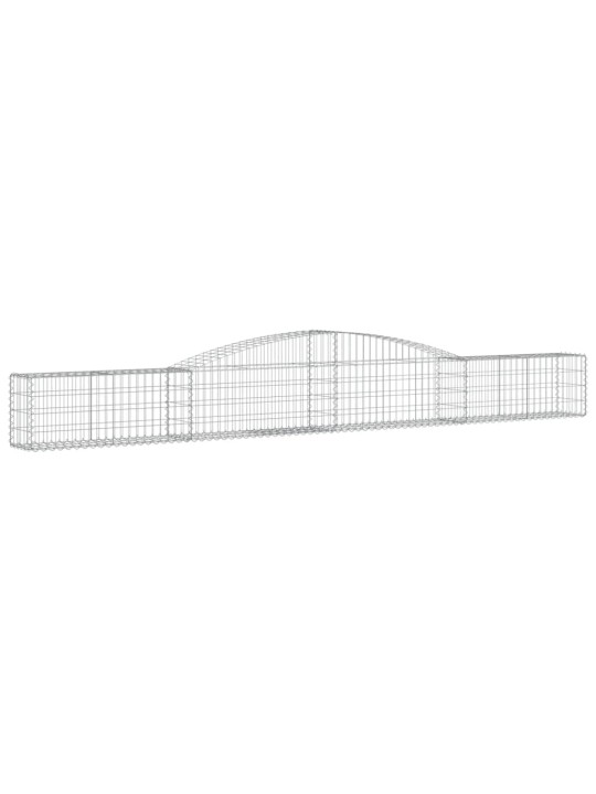 Klenuté gabionové koše 4 ks 400x30x40/60 cm pozinkované železo