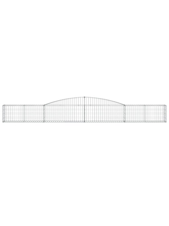 Klenuté gabionové koše 5 ks 400x30x40/60 cm pozinkované železo