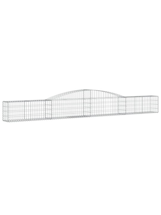 Klenuté gabionové koše 6 ks 400x30x40/60 cm pozinkované železo