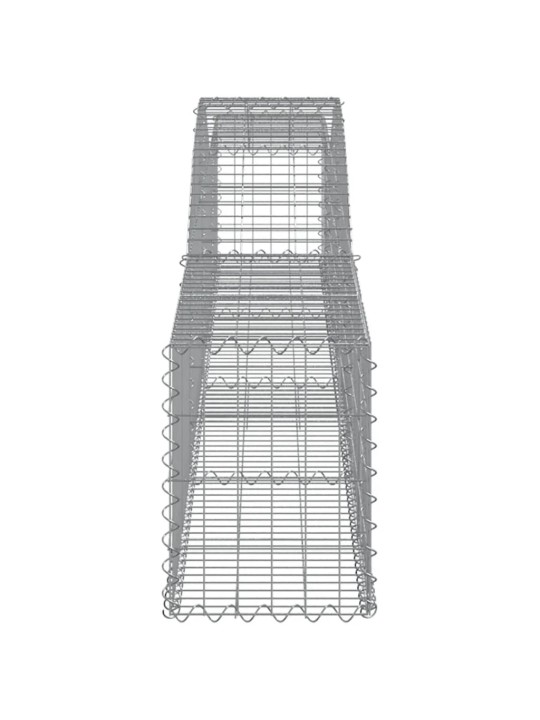 Klenuté gabionové koše 7 ks 400x30x40/60 cm pozinkované železo