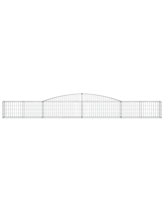 Klenuté gabionové koše 15 ks 400x30x40/60 cm pozinkované železo
