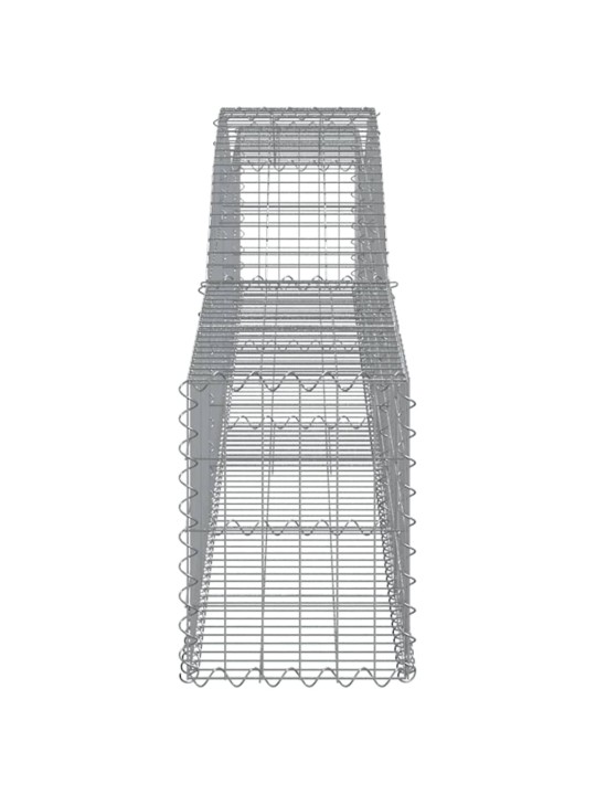 Klenuté gabionové koše 15 ks 400x30x40/60 cm pozinkované železo
