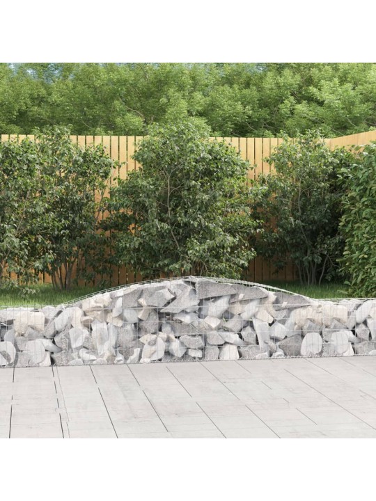 Klenuté gabionové koše 15 ks 400x30x40/60 cm pozinkované železo
