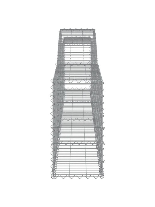 Klenuté gabionové koše 2 ks 400x30x60/80 cm pozinkované železo
