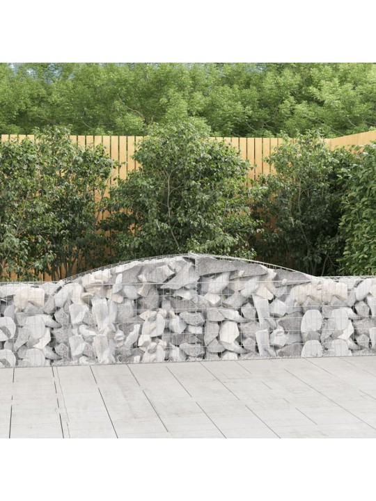 Klenuté gabionové koše 3 ks 400x30x60/80 cm pozinkované železo