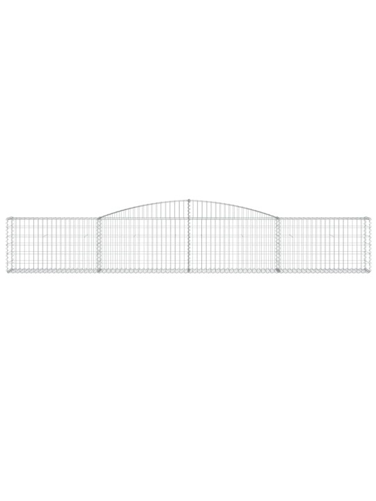 Klenuté gabionové koše 7 ks 400x30x60/80 cm pozinkované železo
