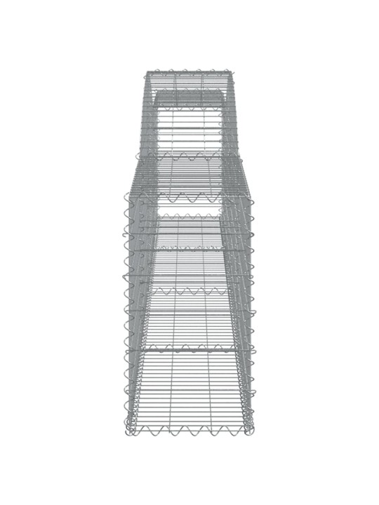Klenuté gabionové koše 7 ks 400x30x60/80 cm pozinkované železo