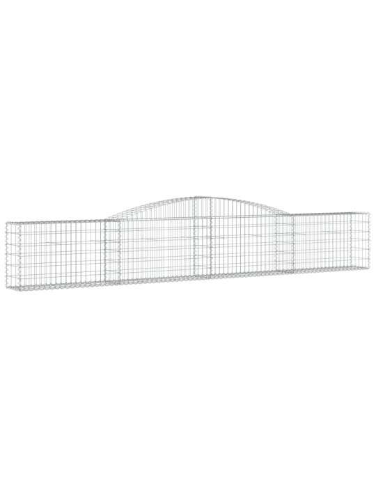Klenuté gabionové koše 8 ks 400x30x60/80 cm pozinkované železo
