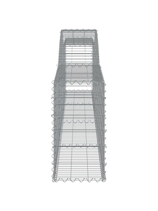 Klenuté gabionové koše 10 ks 400x30x60/80 cm pozinkované železo