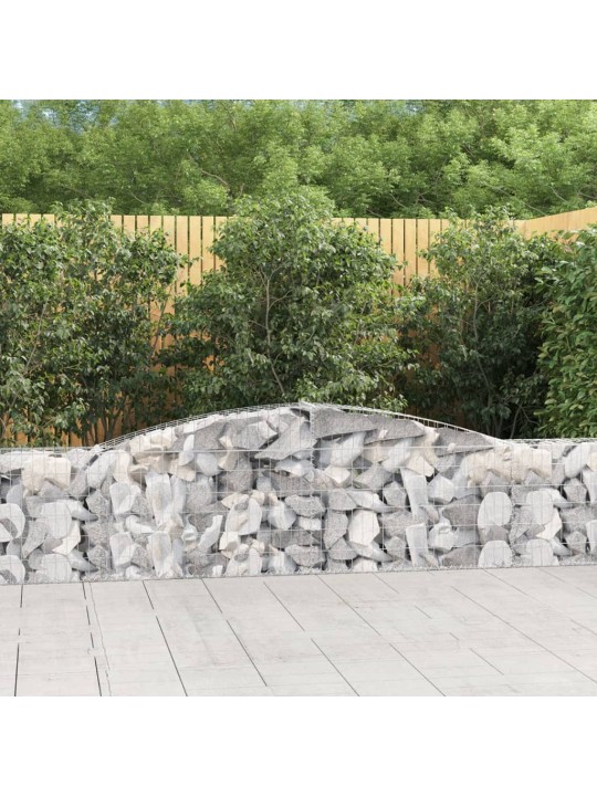 Klenuté gabionové koše 10 ks 400x30x60/80 cm pozinkované železo