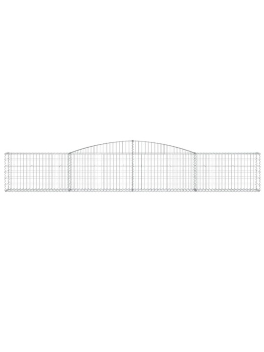 Klenuté gabionové koše 15 ks 400x30x60/80 cm pozinkované železo