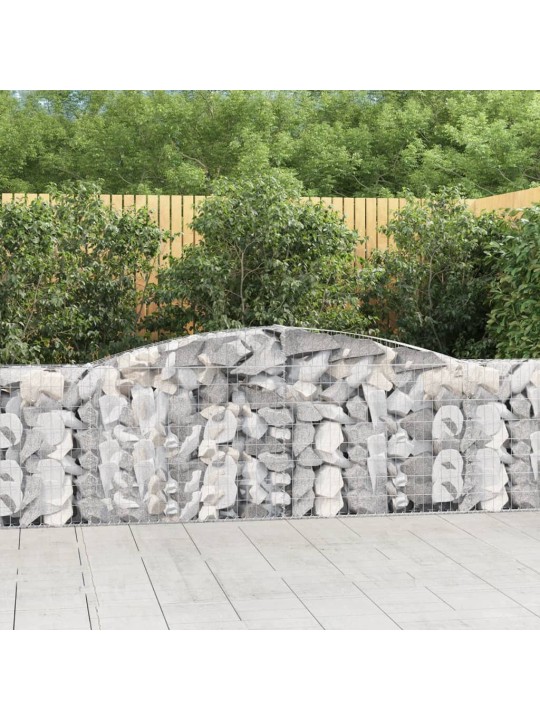 Klenuté gabionové koše 10ks 400x30x80/100 cm pozinkované železo
