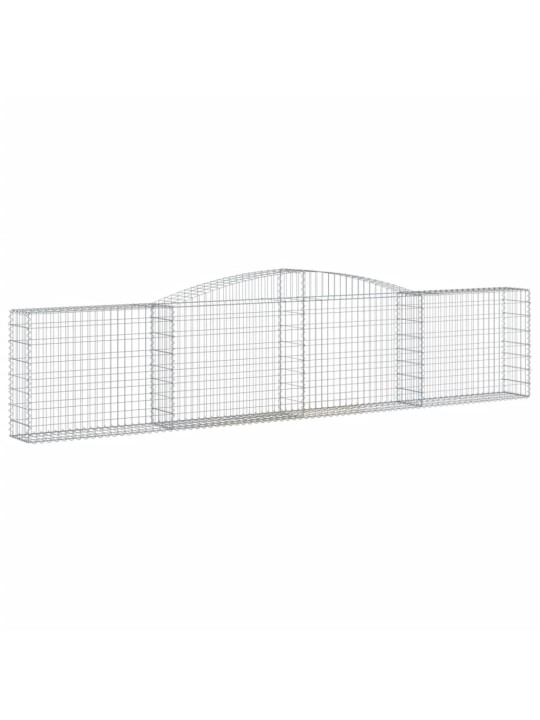 Klenuté gabionové koše 15ks 400x30x80/100 cm pozinkované železo