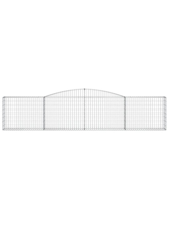 Klenuté gabionové koše 15ks 400x30x80/100 cm pozinkované železo