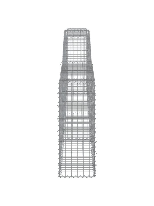 Klenuté gabionové koše 15ks 400x30x80/100 cm pozinkované železo