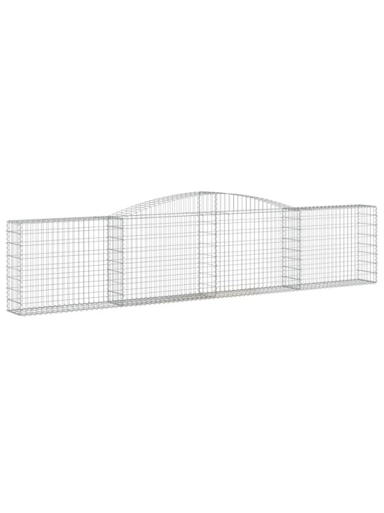 Klenuté gabionové koše 25ks 400x30x80/100 cm pozinkované železo