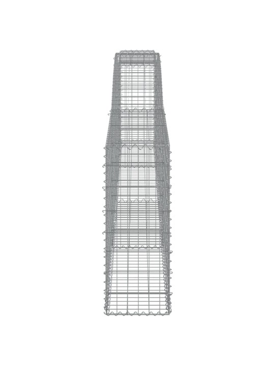 Klenuté gabionové koše 25ks 400x30x80/100 cm pozinkované železo