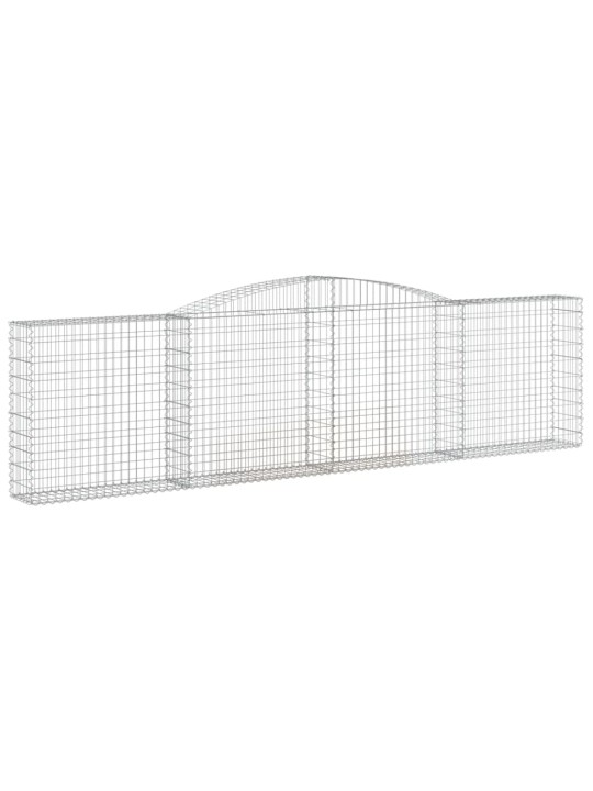 Klenuté gabionové koše 4 ks 400x30x100/120cm pozinkované železo