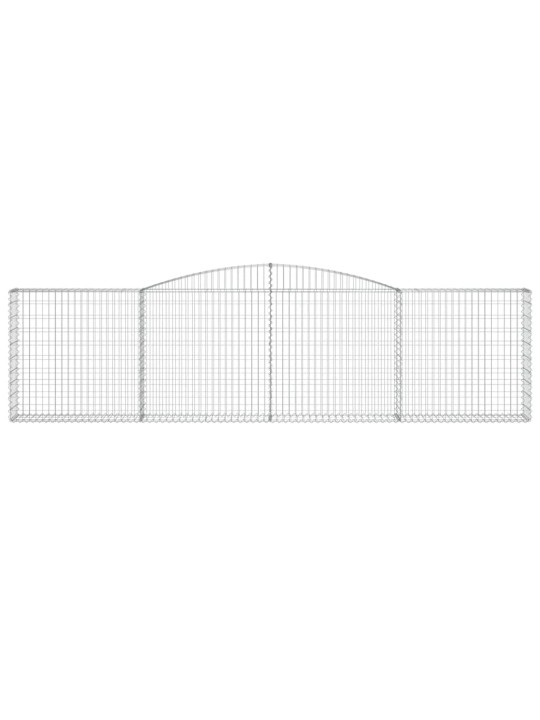 Klenuté gabionové koše 4 ks 400x30x100/120cm pozinkované železo