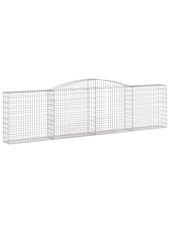 Klenuté gabionové koše 6 ks 400x30x100/120cm pozinkované železo