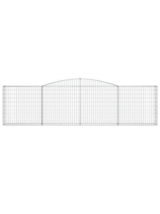 Klenuté gabionové koše 6 ks 400x30x100/120cm pozinkované železo